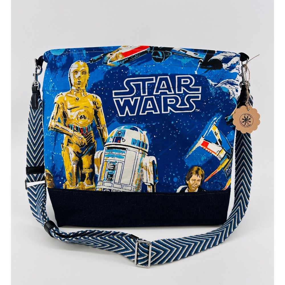 SOL Revibe Crossbody Tote Bag Blue Star Wars Reimagined Fabric